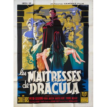 LES MAITRESSES DE DRACULA Affiche de film 2e S. - 120x160 cm. - 1960 - Peter Cushing, Terence Fisher