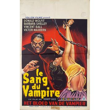 BLOOD OF THE VAMPIRE Belgian Movie Poster- 14x21 in. - 1958 - Henry Cass, Donald Wolfit