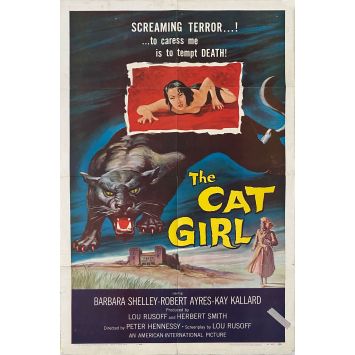 CAT GIRL US Movie Poster- 27x41 in. - 1957 - Alfred Shaughnessy, Barbara Shelley