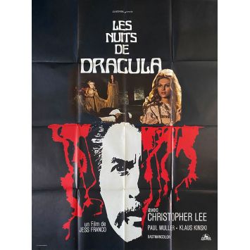 LES NUITS DE DRACULA Affiche de film- 120x160 cm. - 1970 - Christopher Lee, Jess Franco