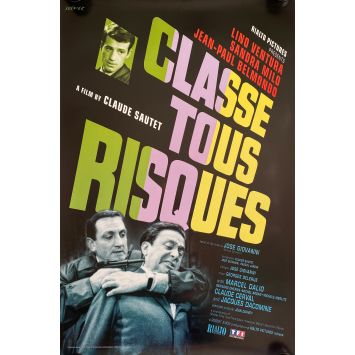 CLASSE TOUS RISQUES Affiche de film- 69x102 cm. - 1960/R2009 - Lino Ventura, Jean-Paul Belmondo, Claude Sautet