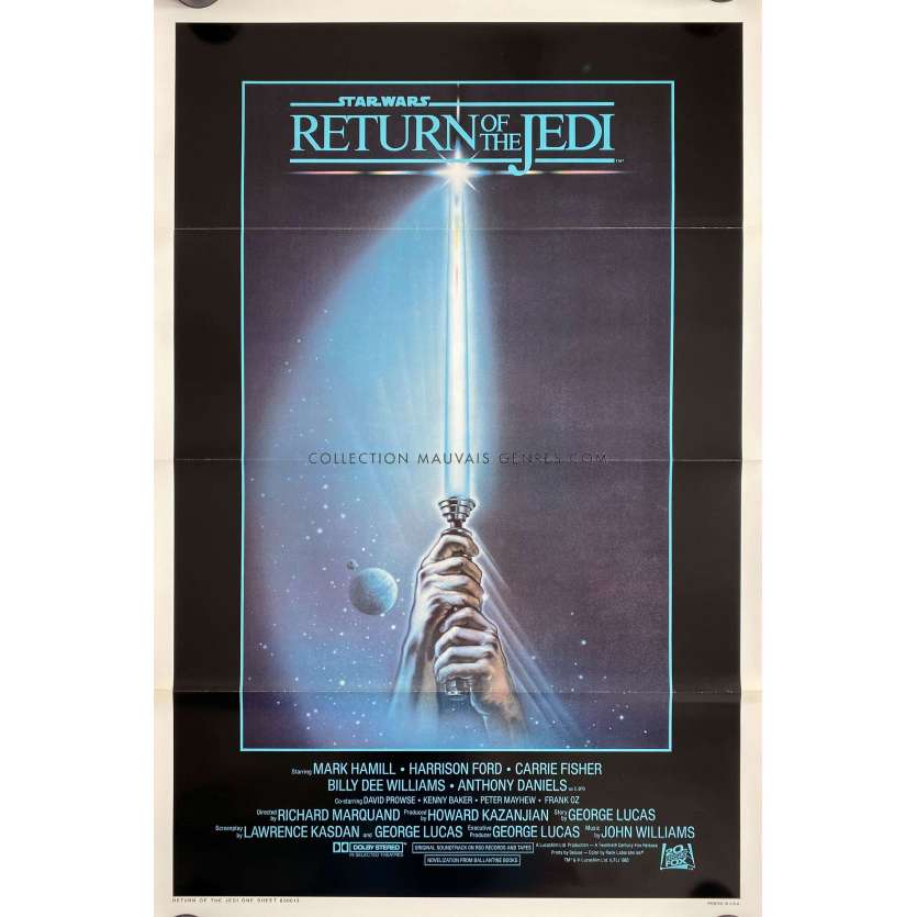 STAR WARS - LE RETOUR DU JEDI Affiche de film Prev. - 69x102 cm. - 1983 - Harrison Ford, Richard Marquand