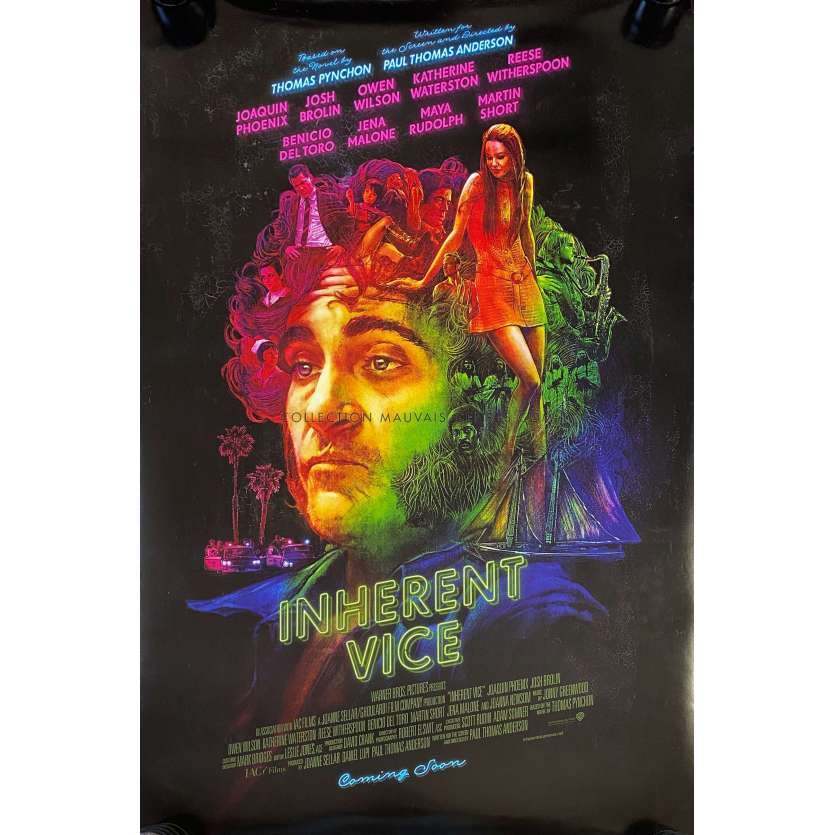 INHERENT VICE Affiche de film- 69x102 cm. - 2014 - Joaquim Phoenix, Paul Thomas Anderson