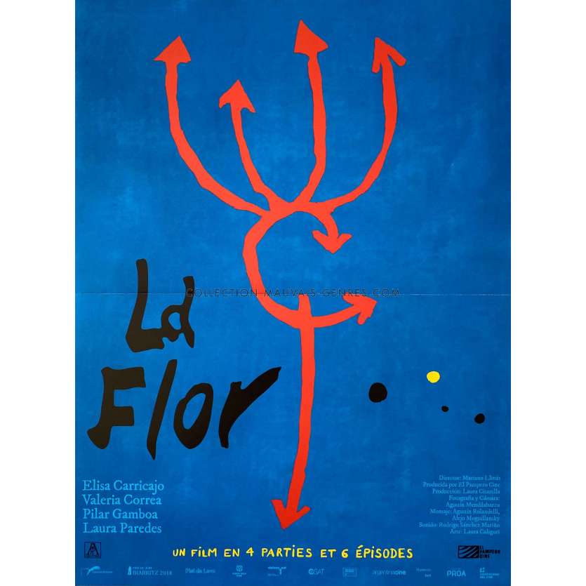 LA FLOR French Movie Poster- 15x21 in. - 2019 - Mariano Llinás, Elisa Carricajo