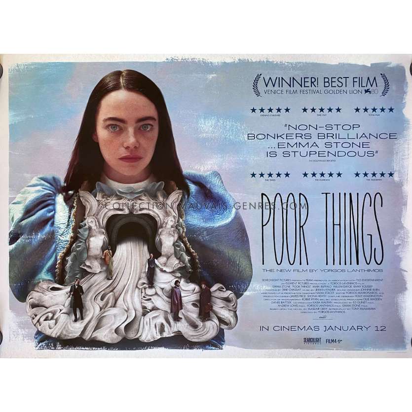 POOR THINGS British Movie Poster Style A - 30x40 in. - 2023 - Yorgos Lanthimos, Emma Stone