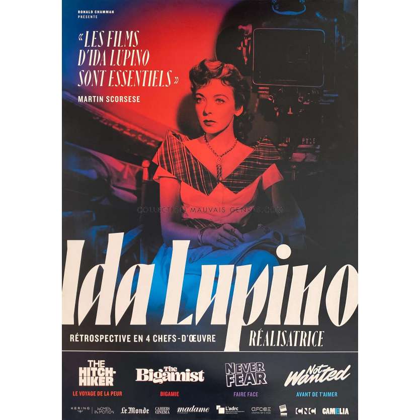 IDA LUPINO DIRECTOR French Movie Poster- 15x21 in. - 2023 - Ida Lupino, Sally Forrest