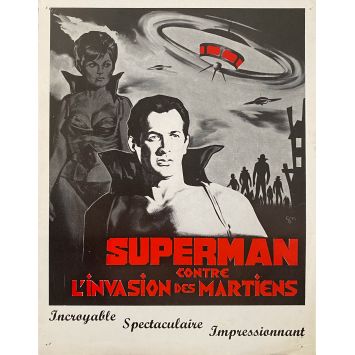 SUPERMAN CONTRE L'INVASION DES MARTIENS Synopsis 4p - 24x30 cm. - 1967 - Santo, Alfredo B. Crevenna