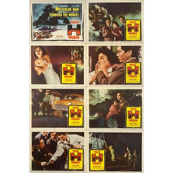 THE H-MAN US Lobby Cards- 11x14 in. - 1958 - Ishiro Honda, Yumi Shirakawa