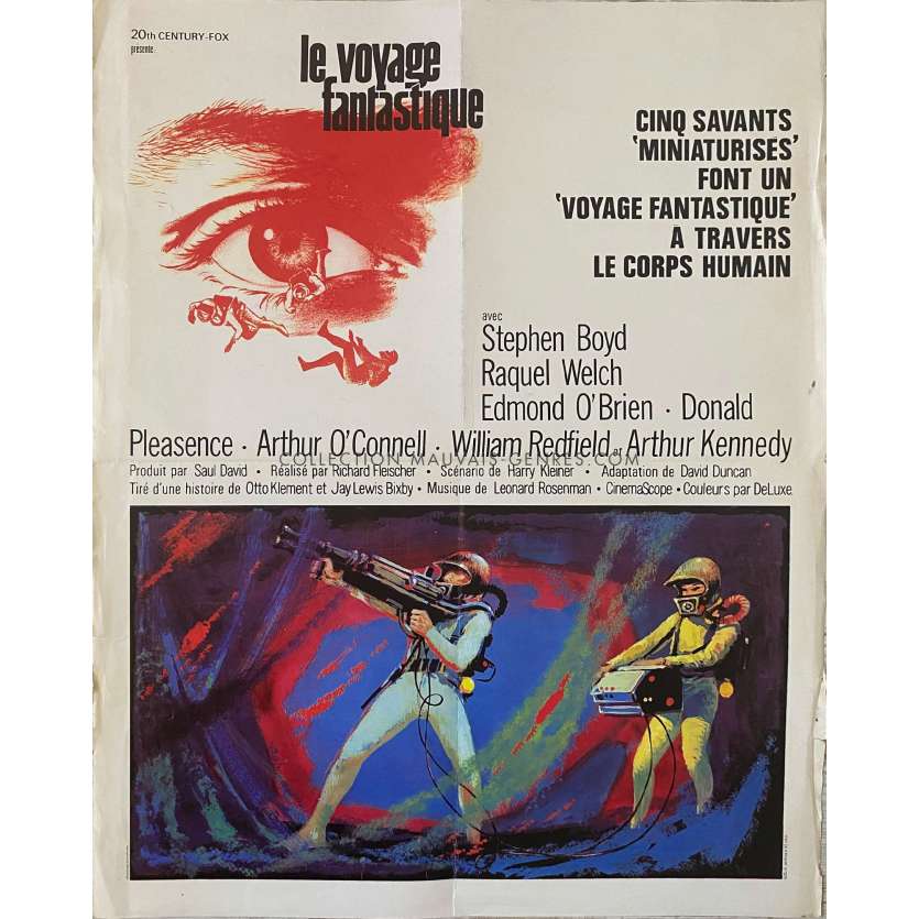 FANTASTIC VOYAGE French Movie Poster- 17x23 in. - 1966 - Richard Fleisher, Rachel Welch