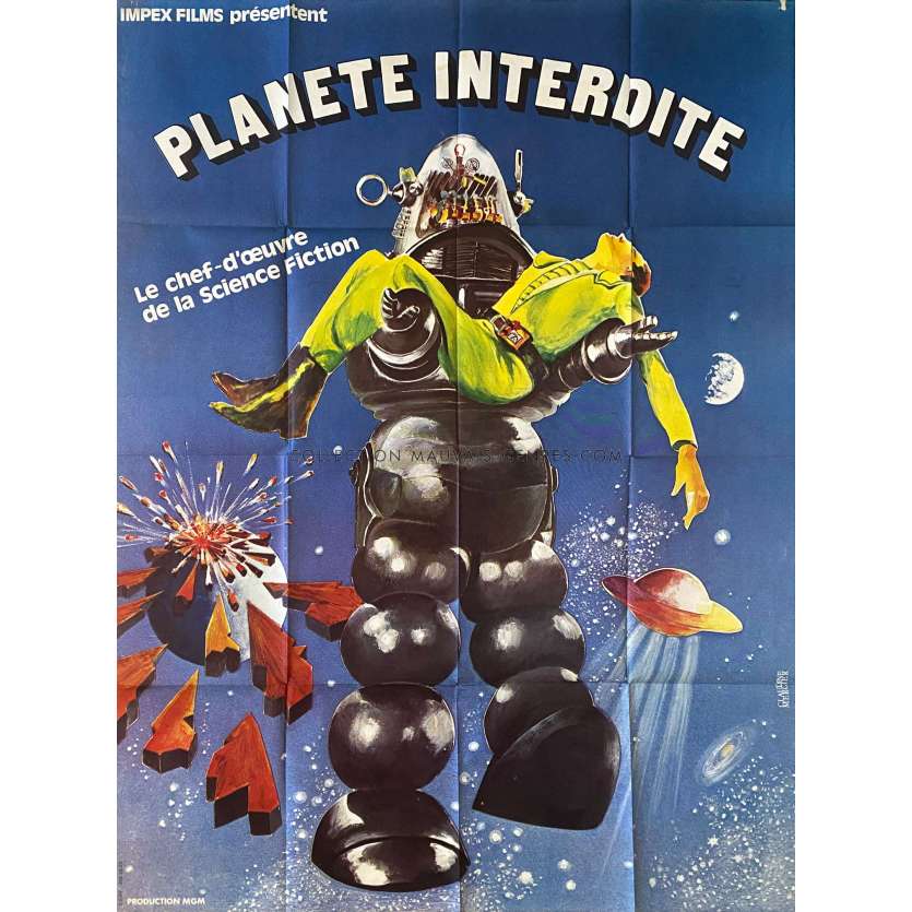 FORBIDDEN PLANET French Movie Poster- 47x63 in. - 1955/R1970 - Fred McLeod Wilcox, Leslie Nielsen