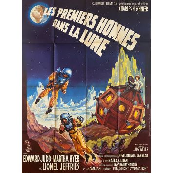 FIRST MEN ON THE MOON French Movie Poster- 47x63 in. - 1964 - Nathan Juran, Edward Judd