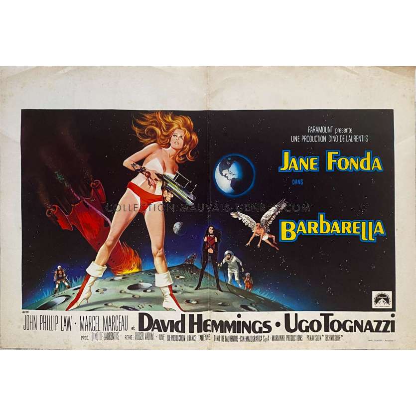 BARBARELLA Belgian Movie Poster- 14x21 in. - 1968 - Roger Vadim, Jane Fonda