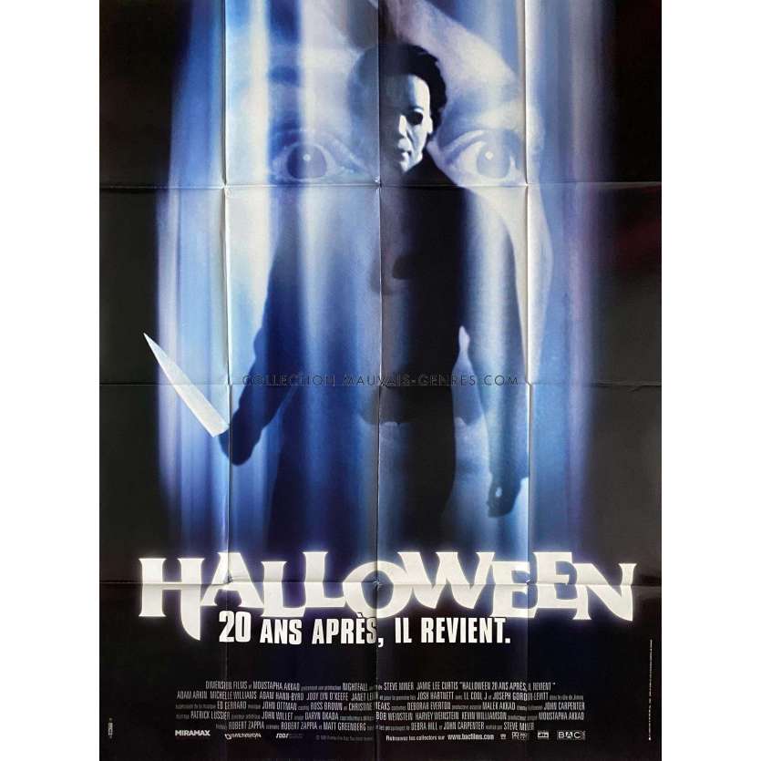 HALLOWEEN H20 French Movie Poster- 47x63 in. - 1998 - Steve Miner, Jamie Lee Curtis