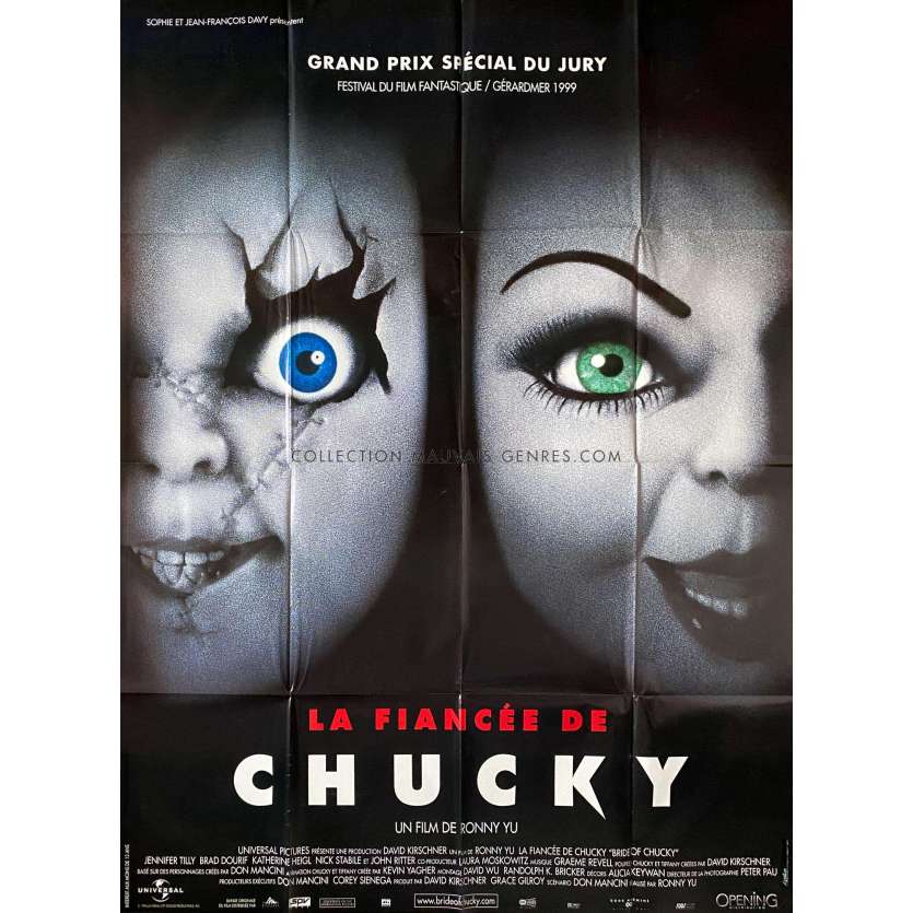 LA FIANCEE DE CHUCKY Affiche de film- 120x160 cm. - 1998 - Jennifer Tilly, Brad Dourif, Ronny Yu