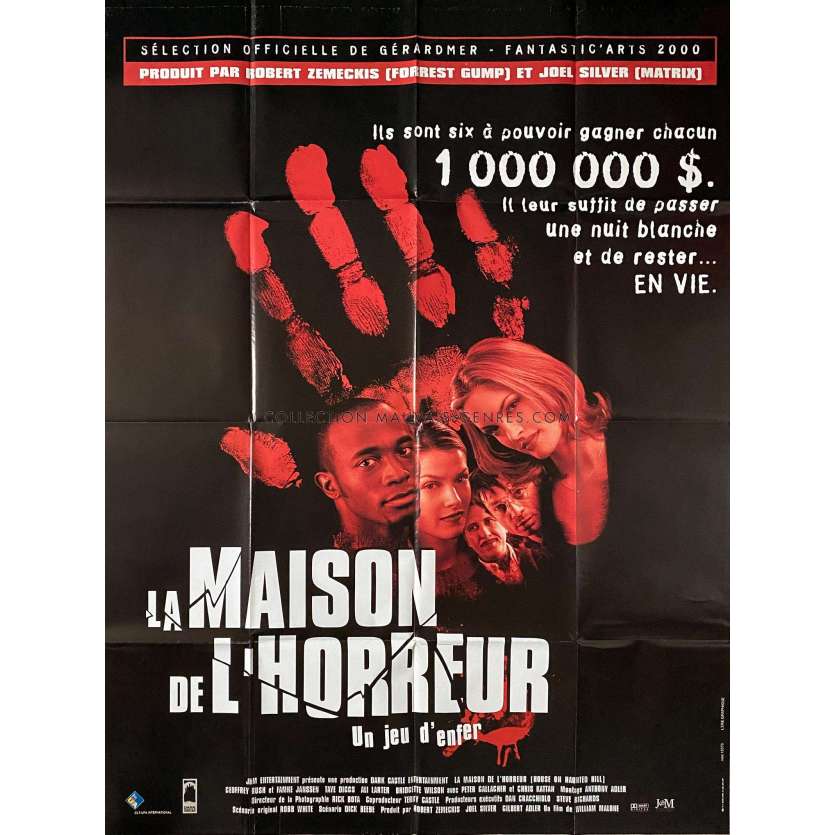 LA MAISON DE L'HORREUR Affiche de film- 120x160 cm. - 1999 - Geoffrey Rush, William Malone