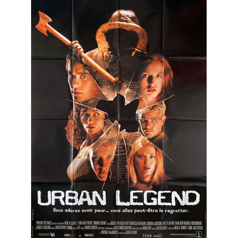 URBAN LEGEND French Movie Poster- 47x63 in. - 1999 - Jamie Blanks, Jared Leto