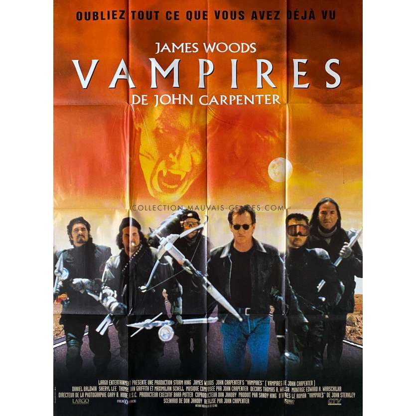 VAMPIRES French Movie Poster- 47x63 in. - 1998 - John Carpenter, James Woods