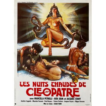 THE EROTIC DREAMS OF CLEOPATRA French Movie Poster- 15x21 in. - 1985 - Rino Di Silvestro, Marcella Petrelli