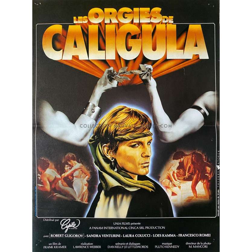 LES ORGIES DE CALIGULA Affiche de film- 40x54 cm. - 1984 - Robert Gligorov, Lorenzo Onorati