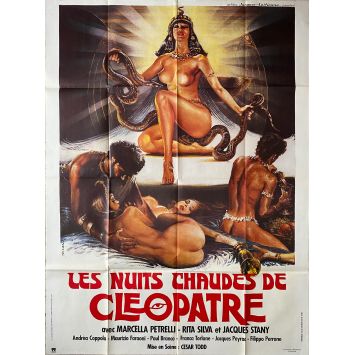 THE EROTIC DREAMS OF CLEOPATRA French Movie Poster- 47x63 in. - 1985 - Rino Di Silvestro, Marcella Petrelli