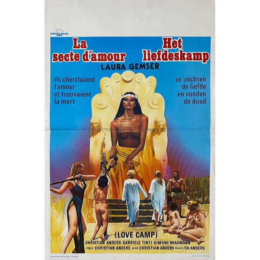 LOVE CAMP Belgian Movie Poster- 14x21 in. - 1982 - Christian Anders, Gabriele Tinti