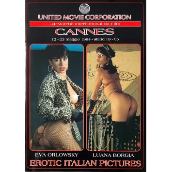 UNITED MOVIES - EROTIC ITALIAN PICTURES Dossier de presse 20p - 21x30 cm. - 1994 - Eva Orlowsky, Moana Pozzi