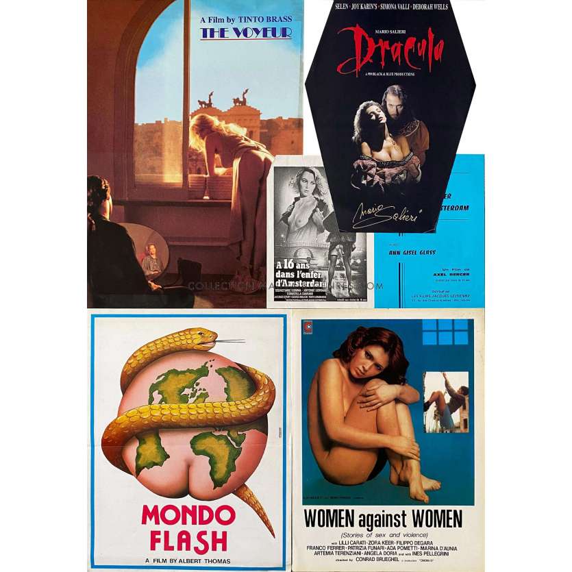 CINEMA EROTIQUE ITALIEN Lot de synopsis N1 - 24x30 cm. - 1980 - Aldo Grimaldi, Tinto Brass