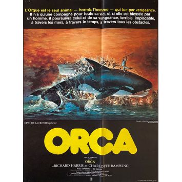 ORCA French Movie Poster- 15x21 in. - 1977 - Michael Anderson, Richard Harris