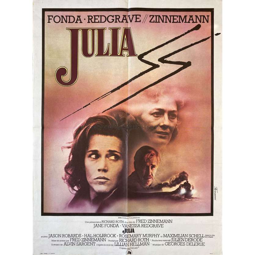 JULIA French Movie Poster- 23x32 in. - 1977 - Fred Zinnemann, Jane Fonda