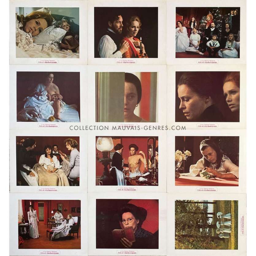 CRIES AND WHISPERS French Lobby Cards x12 - 10x12 in. - 1972 - Ingmar Bergman, Liv Ullmann