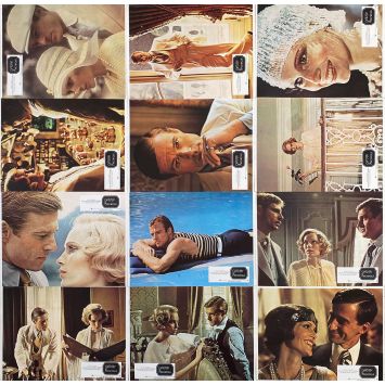 THE GREAT GATSBY French Lobby Cards x12 - 9x12 in. - 1974 - Jack Clayton, Warren Beatty