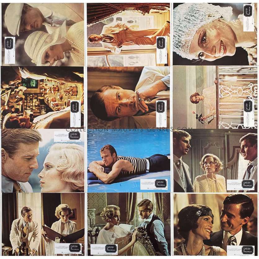 THE GREAT GATSBY French Lobby Cards x12 - 9x12 in. - 1974 - Jack Clayton, Warren Beatty