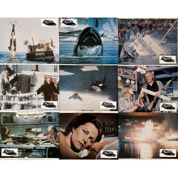 ORCA French Lobby Cards Set B - x9 - 9x12 in. - 1977 - Michael Anderson, Richard Harris