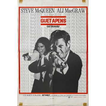 THE GETAWAY French Movie Poster- 15x21 in. - 1972 - Sam Peckinpah, Steve McQueen