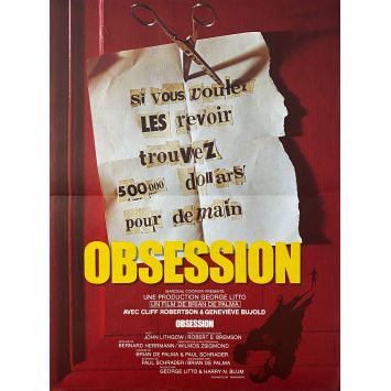 OBSESSION French Movie Poster- 15x21 in. - 1976 - Brian de Palma, Cliff Robertson