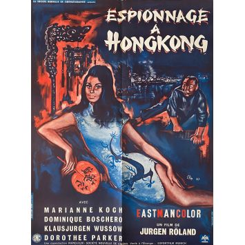 ESPIONNAGE A HONG KONG Affiche de cinéma- 60x80 cm. - 1962 - Marianne Koch, Jürgen Roland
