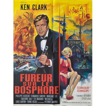 FUREUR SUR LE BOSPHORE Affiche de cinéma- 60x80 cm. - 1965 - Ken Clark, Sergio Grieco