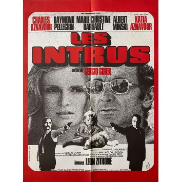 LES INTRUS Affiche de cinéma- 60x80 cm. - 1972 - Charles Aznavour, Sergio Gobbi