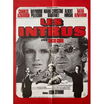 LES INTRUS French Movie Poster- 23x32 in. - 1972 - Sergio Gobbi, Charles Aznavour