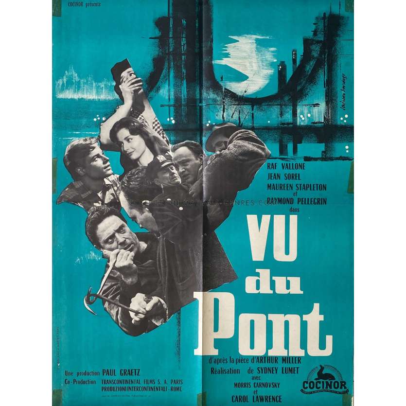 VU DU PONT Affiche de cinéma- 60x80 cm. - 1961 - Raf Vallone, Sidney Lumet