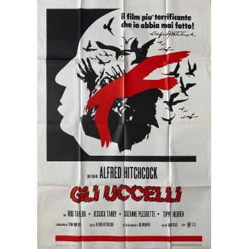 LES OISEAUX Affiche de cinéma- 100x140 cm. - 1963/R1970 - Tippi Hedren, Alfred Hitchcock