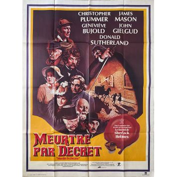 MEURTRE PAR DECRET Affiche de cinéma- 120x160 cm. - 1979 - Christopher Plummer, Bob Clark