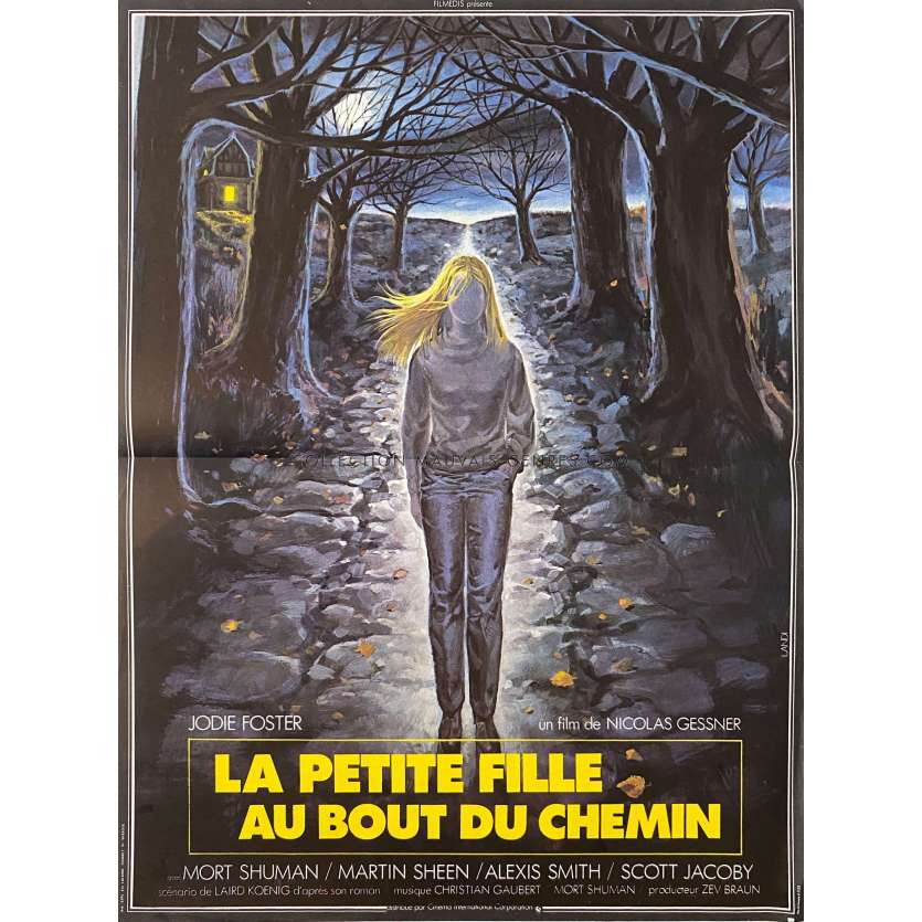 THE LITTLE GIRL WHO LIVES French Movie Poster- 15x21 in. - 1976 - Nicolas Gessner, Jodie Foster