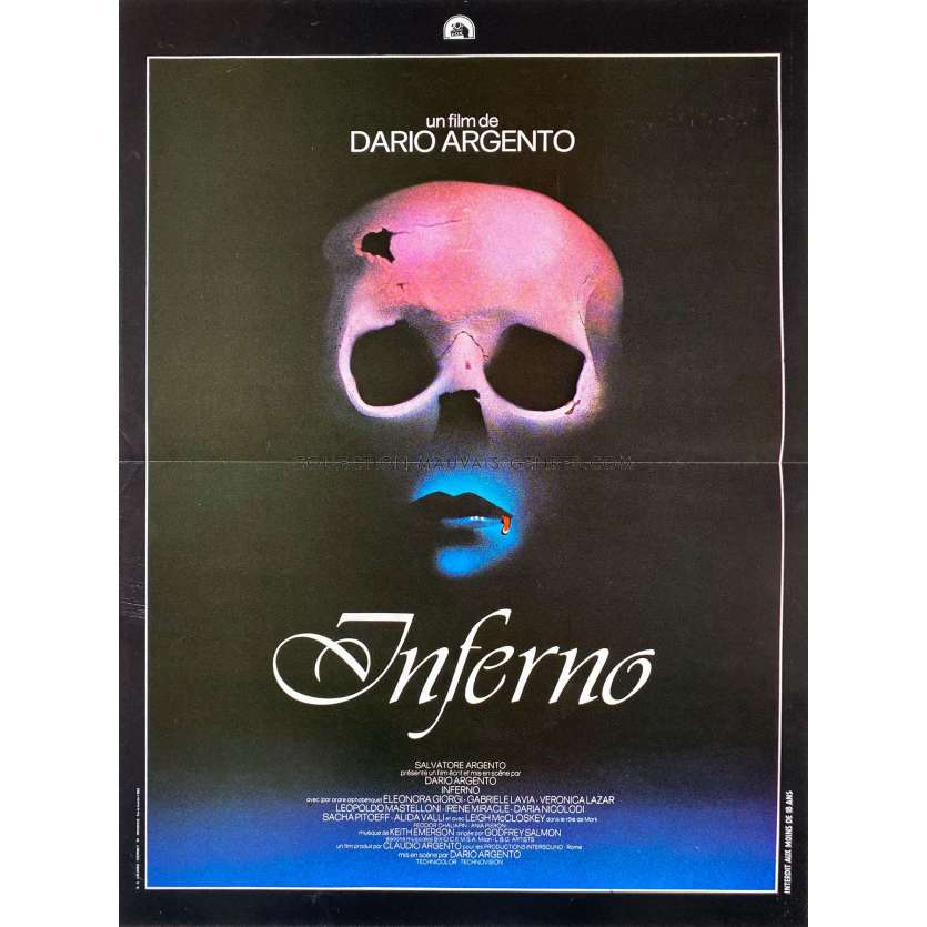 INFERNO French Movie Poster- 15x21 in. - 1980 - Dario Argento, Daria Nicolodi