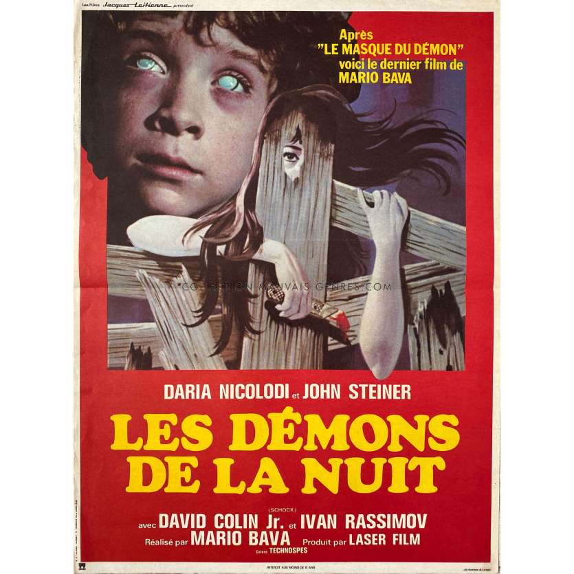SCHOCK French Movie Poster- 15x21 in. - 1977 - Mario Bava, Daria Nicolodi