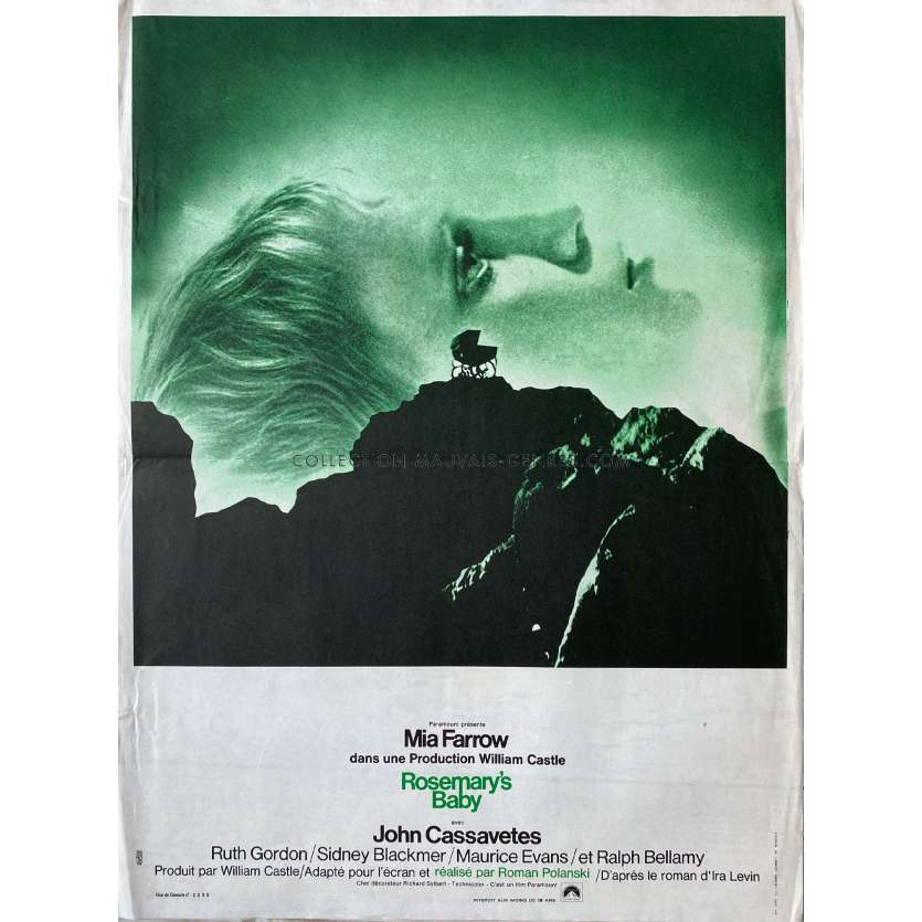ROSEMARY'S BABY Affiche de cinéma- 40x54 cm. - 1968 - Mia Farrow, Roman Polanski