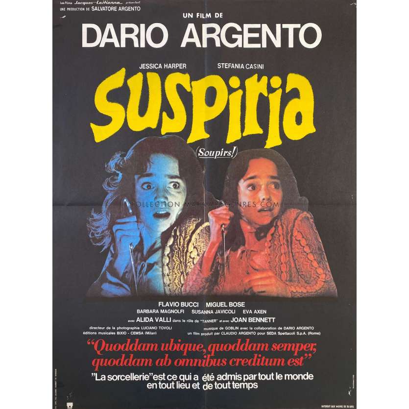 SUSPIRIA French Movie Poster- 23x32 in. - 1977 - Dario Argento, Jessica Harper