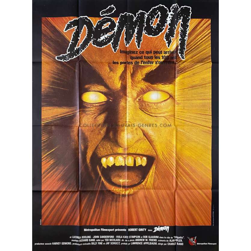 DEMON Affiche de cinéma- 120x160 cm. - 1981 - Robert Ginty, Charles Band