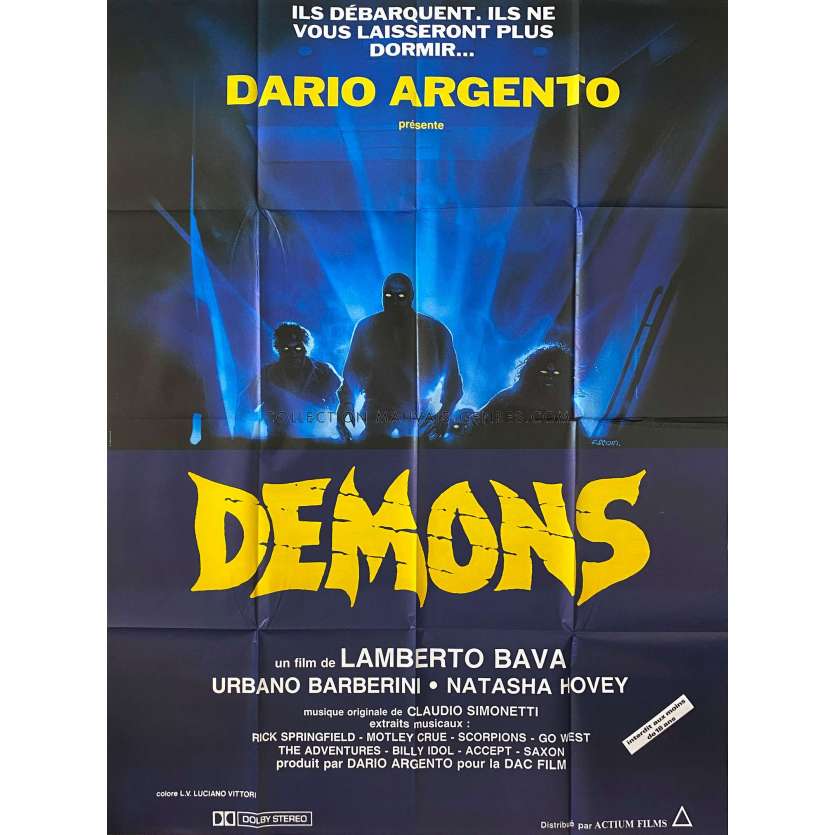 DEMONS Affiche de cinéma- 120x160 cm. - 1988 - Michele Soavi, Lamberto Bava