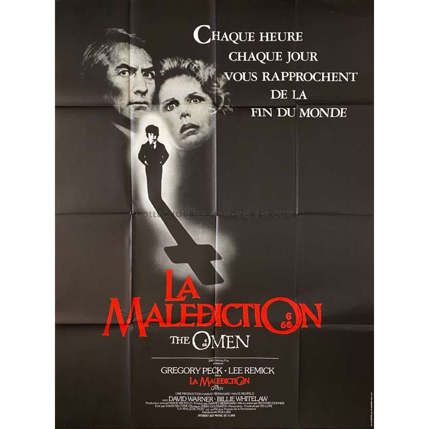 LA MALEDICTION Affiche de cinéma- 120x160 cm. - 1979 - Gregory Peck, Richard Donner